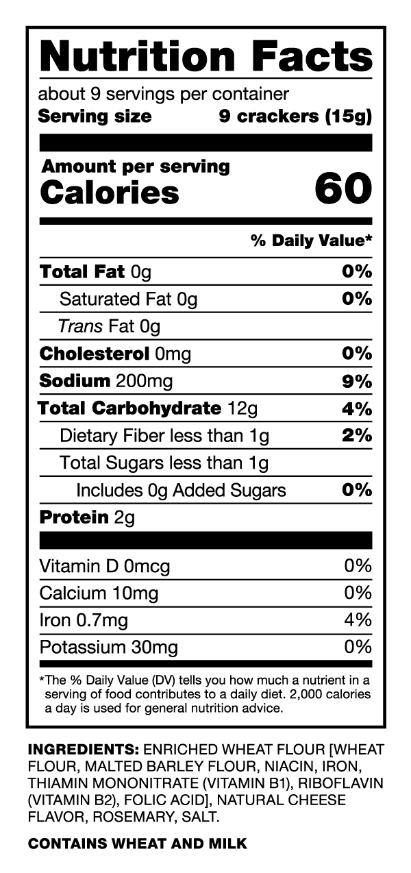 34 Degree 'Rosemary Crisps' Crackers, Colorado