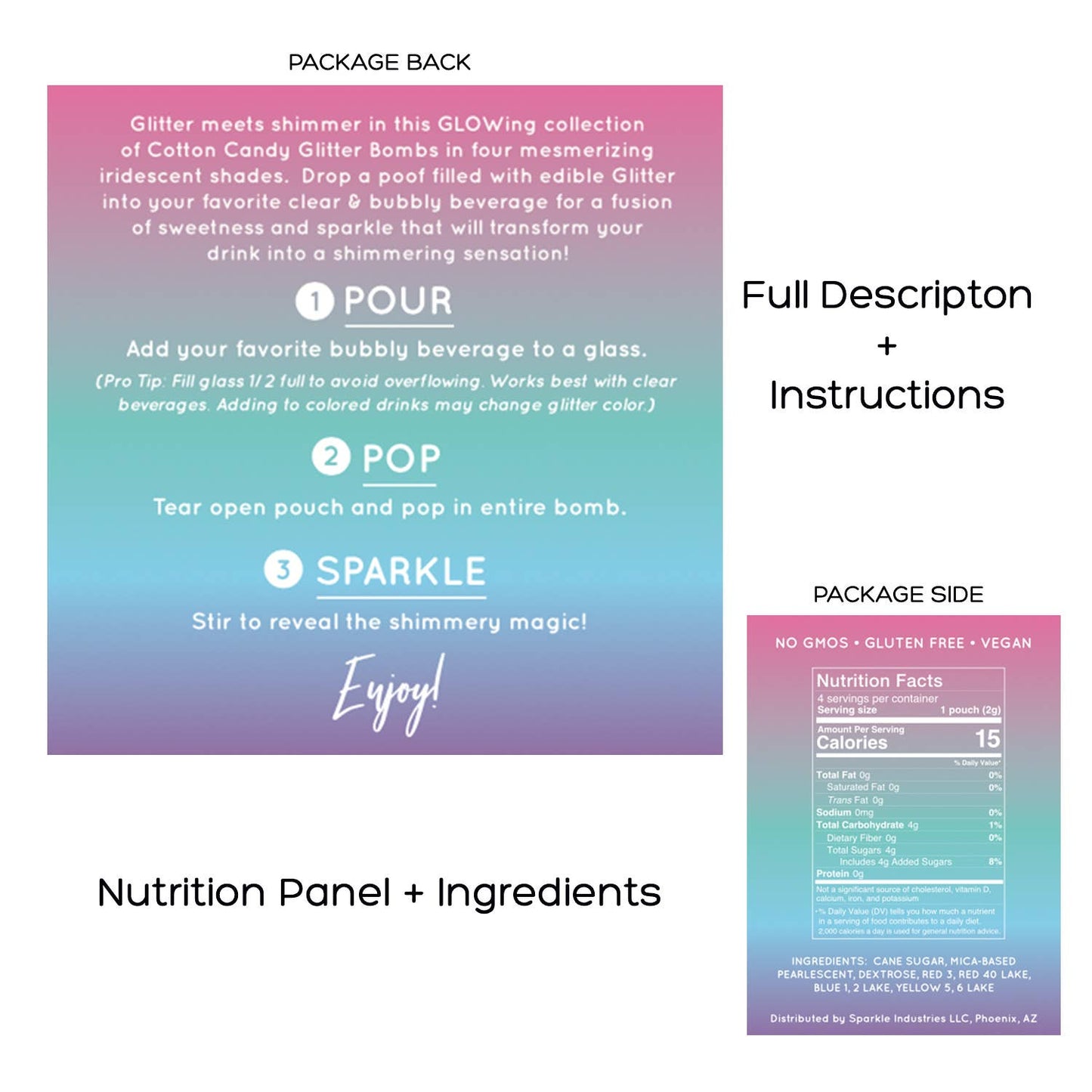 The Glitter Lab 'GLOW' Drink Glitter Bombs