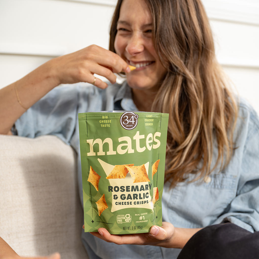 34 Degree 'Mates' Rosemary Garlic Gluten Free Cheese Crisps, Colorado