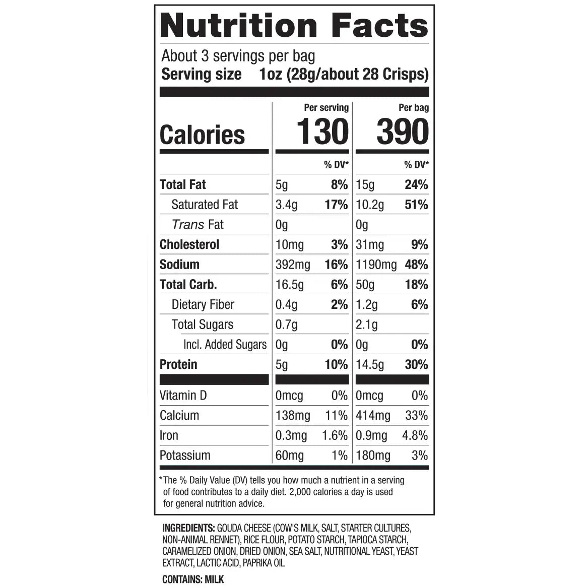 34 Degree 'Mates' Caramelized Onion Gluten Free Cheese Crisps, Colorado
