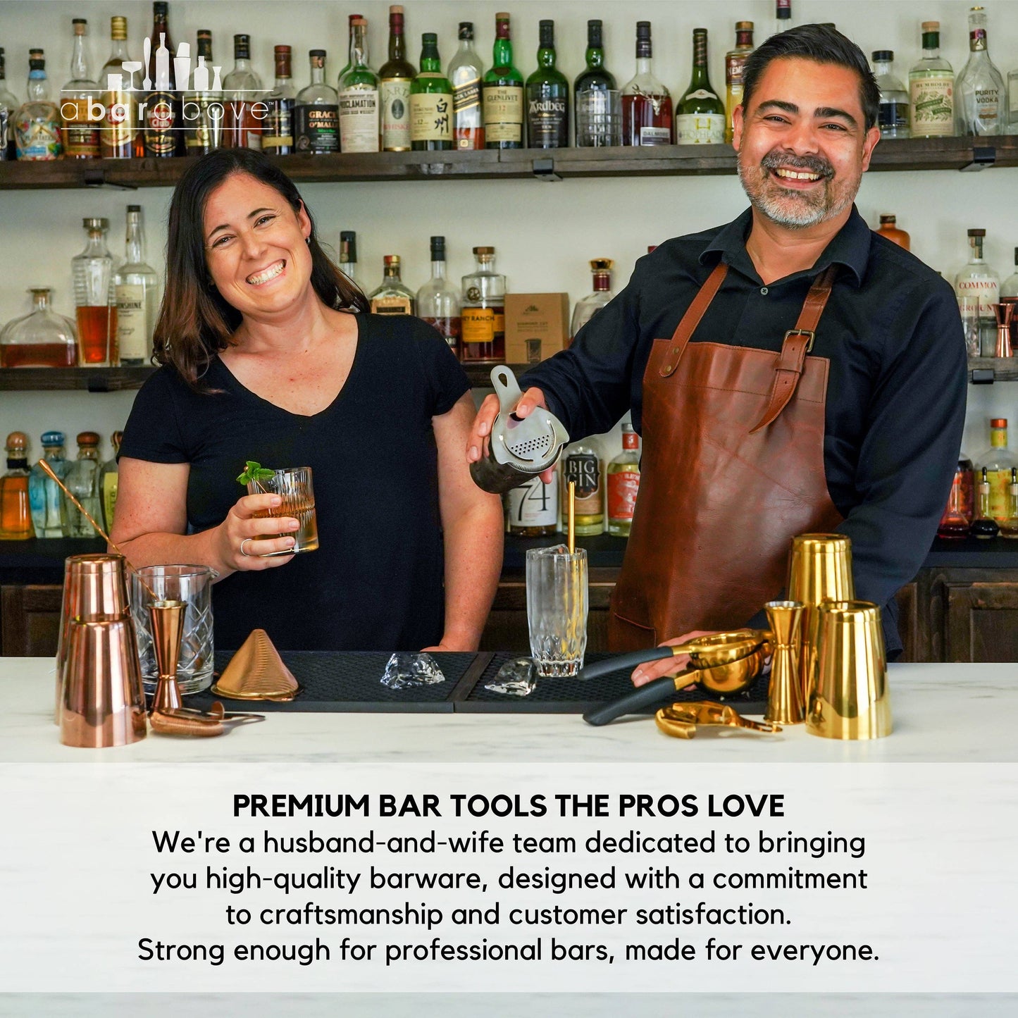 A Bar Above Black Pour Spouts