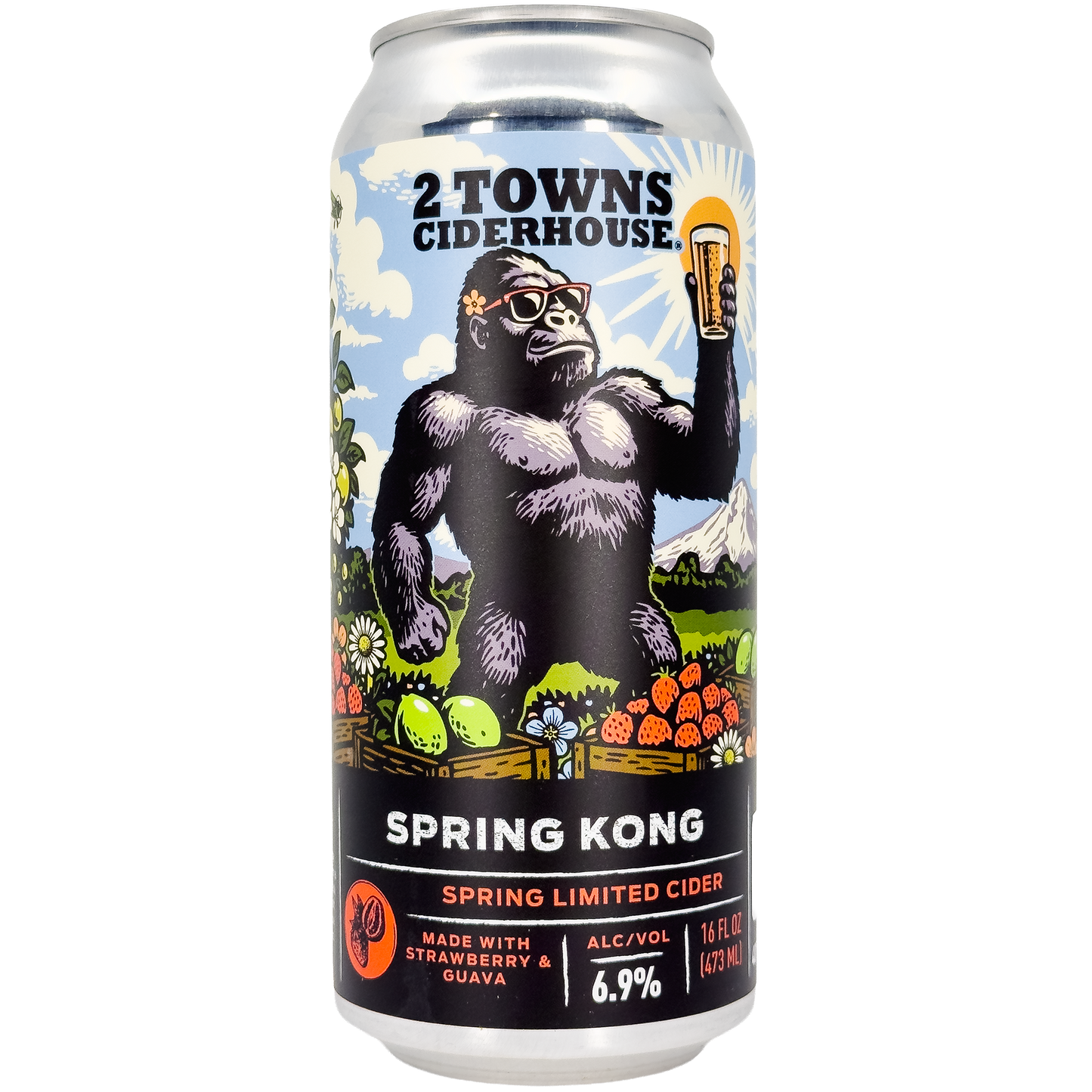 2 Towns Ciderhouse 'Spring Kong' Guava Cider, Oregon