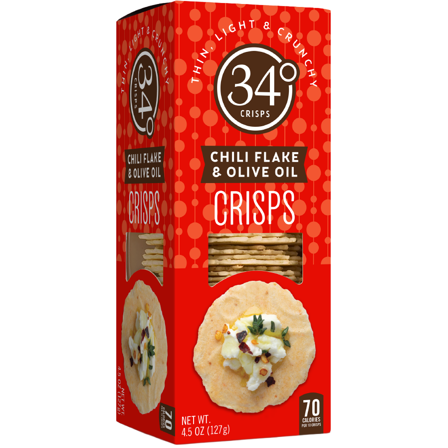 34 Degree 'Chili Flake & Olive Oil Crisps' Crackers, Colorado