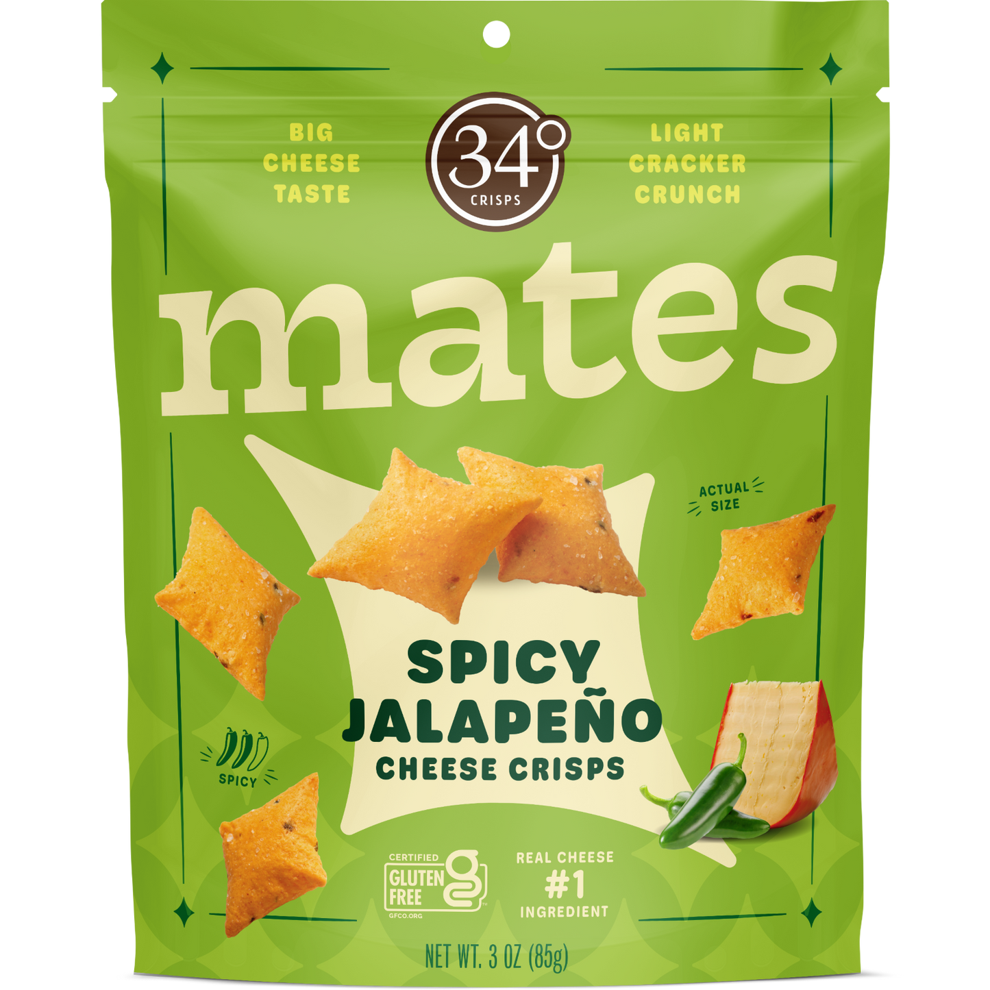34 Degree ‘Mates’ Spicy Jalapeno Gluten Free Cheese Crisps, Colorado
