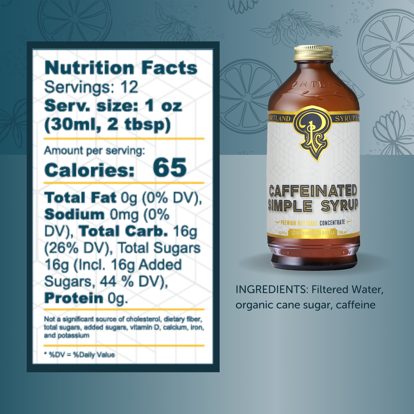 Portland Syrups Caffeinated Simple Syrup, Oregon