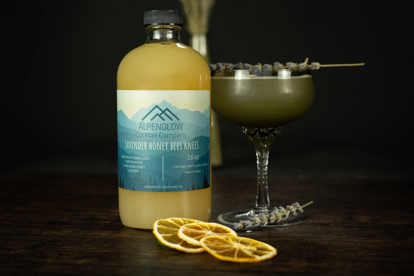 Alpenglow Cocktail Company Lavender Honey Bees Knees Syrup, Washington