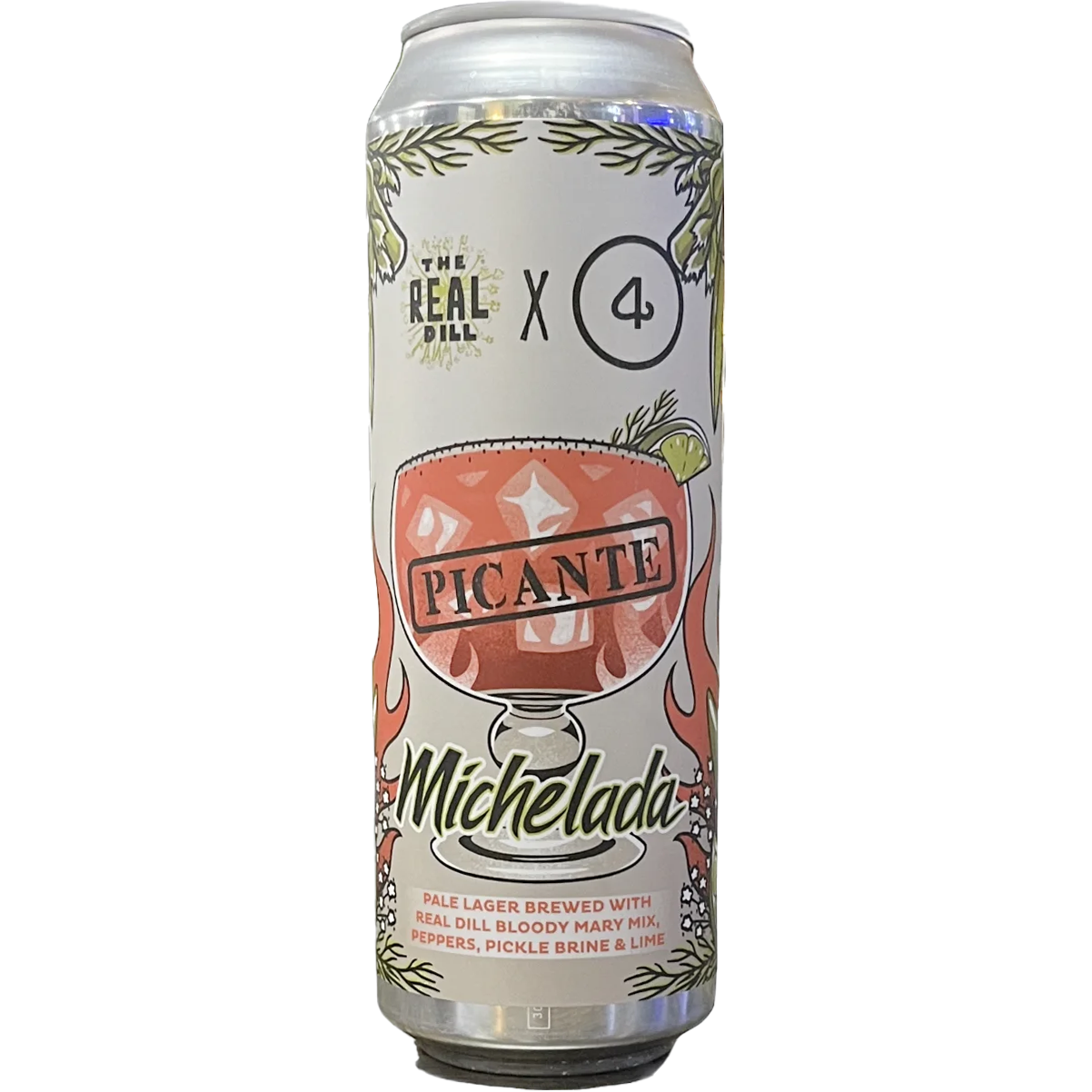 4 Noses Brewing Co. X The Real Dill 'Michelada Picante' Pale Lager Beer, Colorado, USA