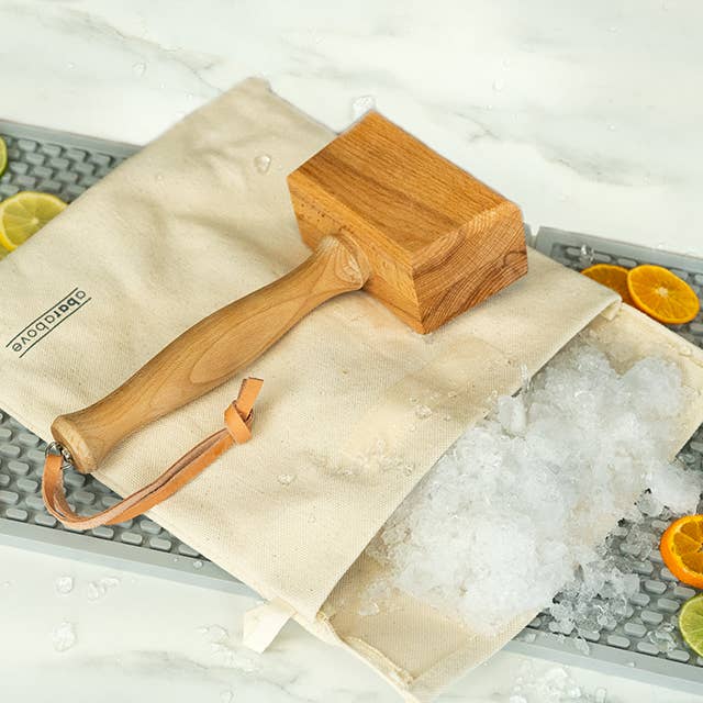 A Bar Above - Lewis Bag for Crushing Ice, Natural Canvas