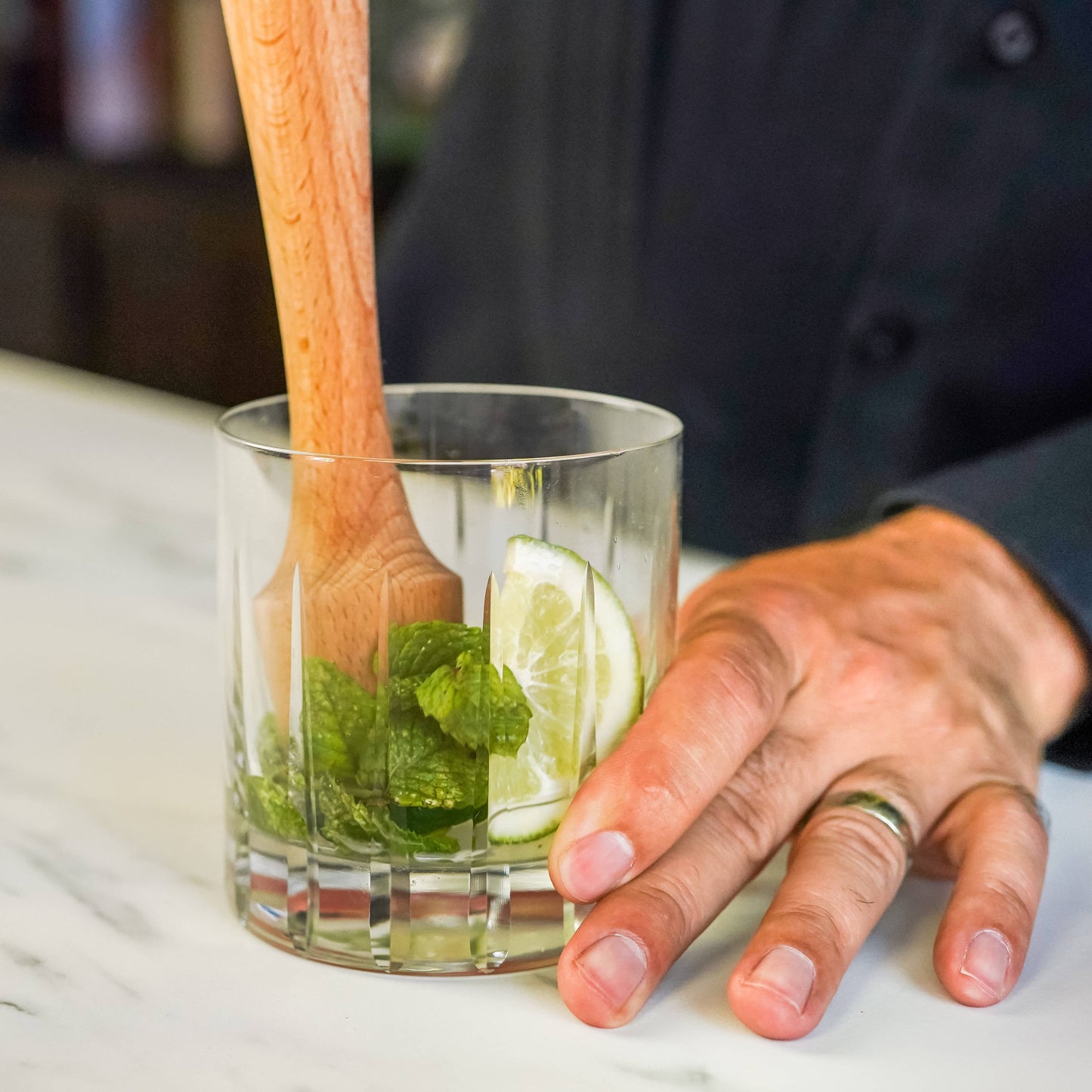 A Bar Above Extra Long Natural Hardwood Cocktail Muddler