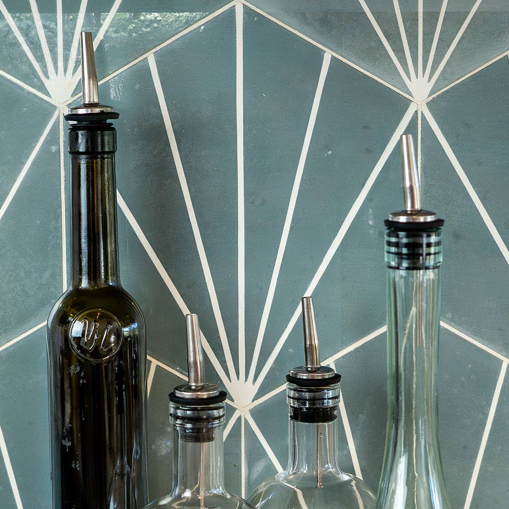 A Bar Above Stainless Steel Bottle Pour Spouts