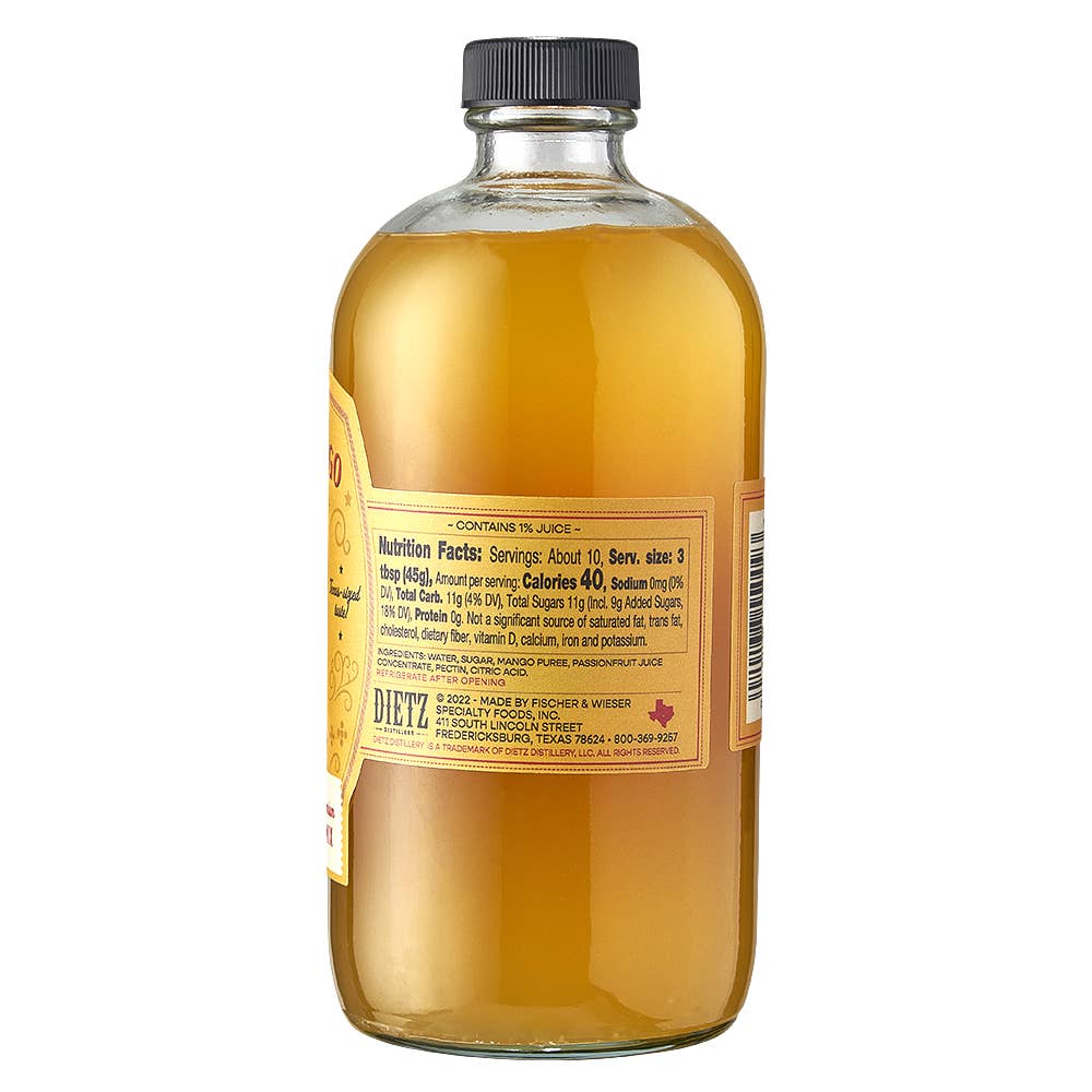 Dietz Distillery Passionfruit Mango Cocktail Mix, Texas