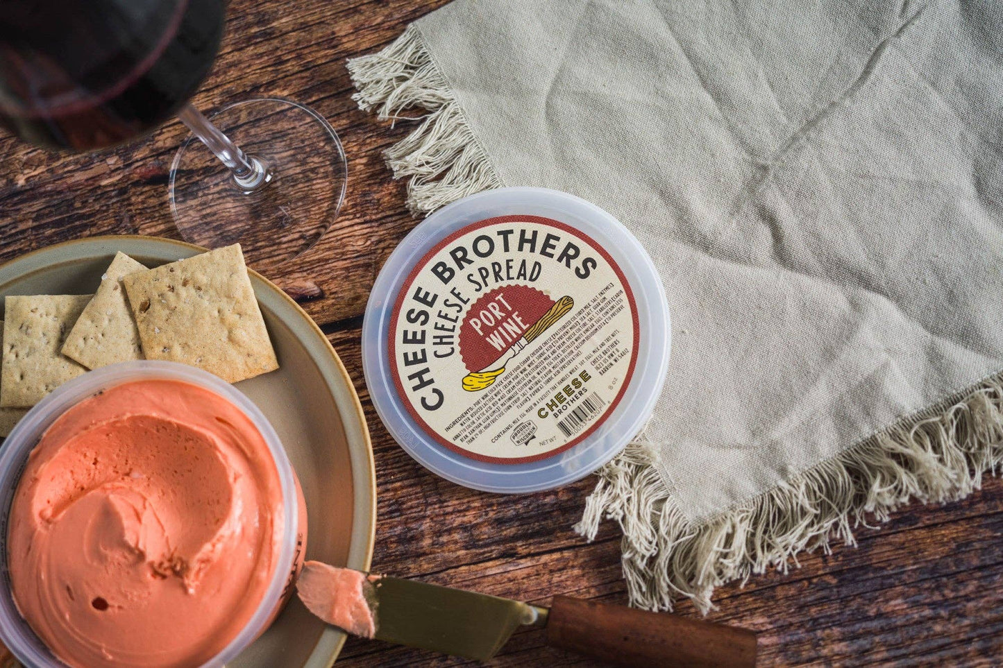 Cheese Brothers Port Wine Cheese Spread, Wisconsin