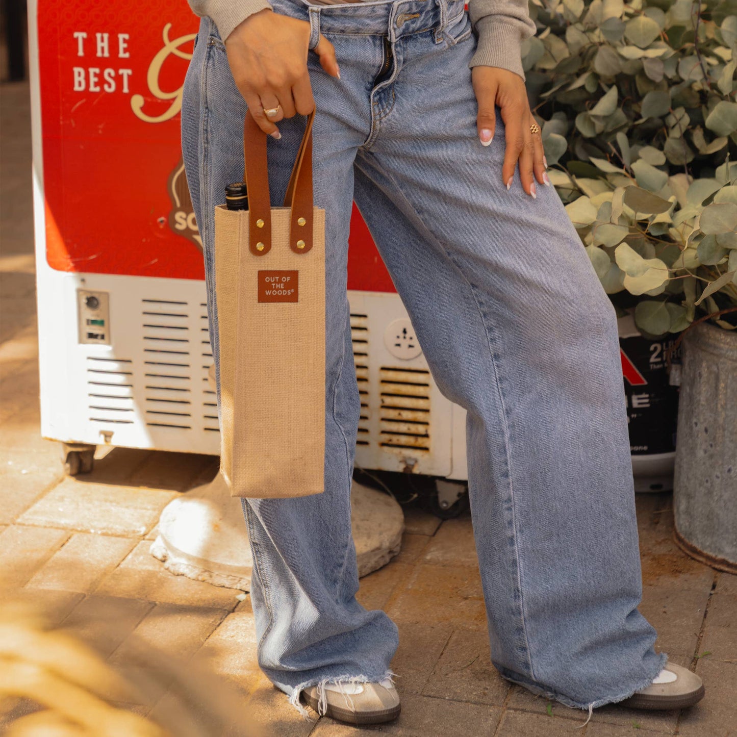 Out of the Woods 'Jute' Wine Tote