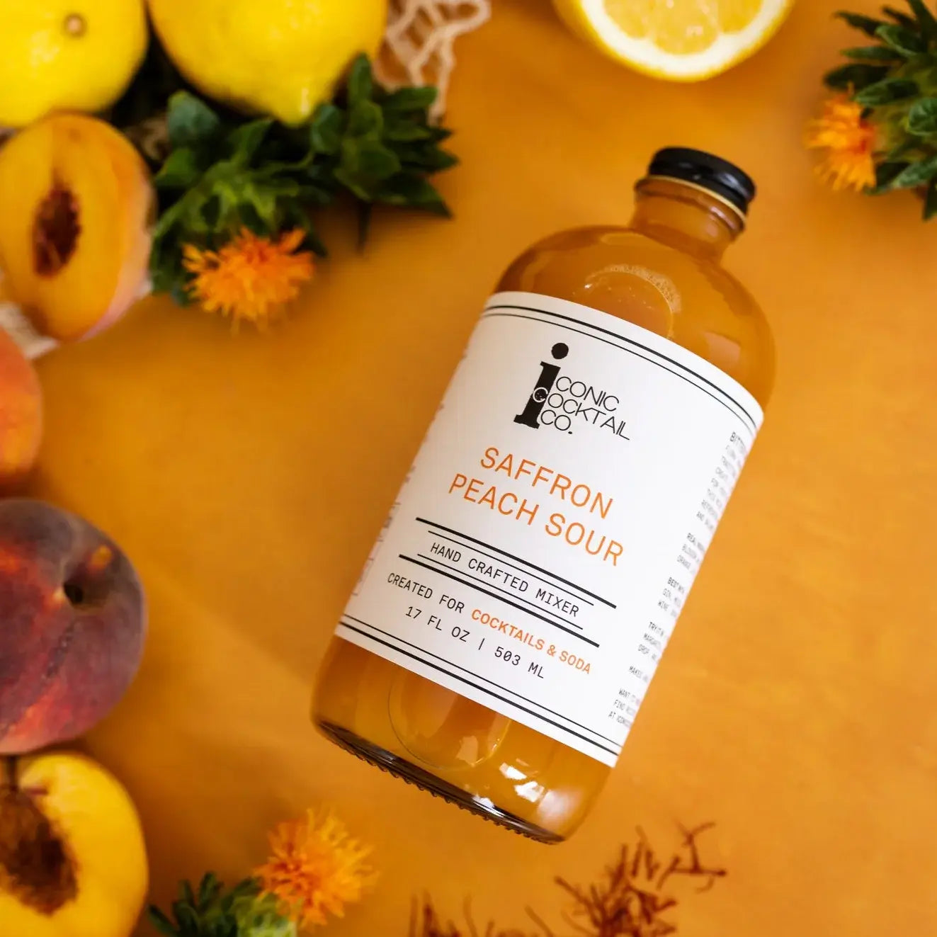 Iconic Cocktail Co. Saffron Peach Handcrafted Cocktail Mixer, Arizona