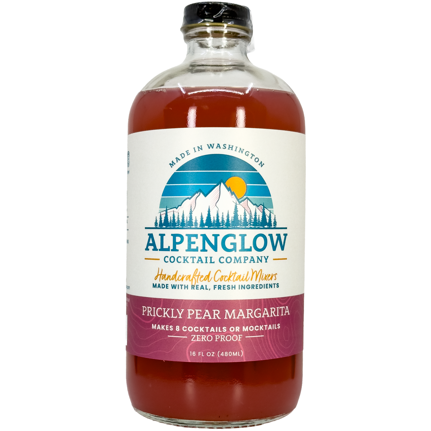 Alpenglow Cocktail Company Prickly Pear Margarita Syrup, Washington