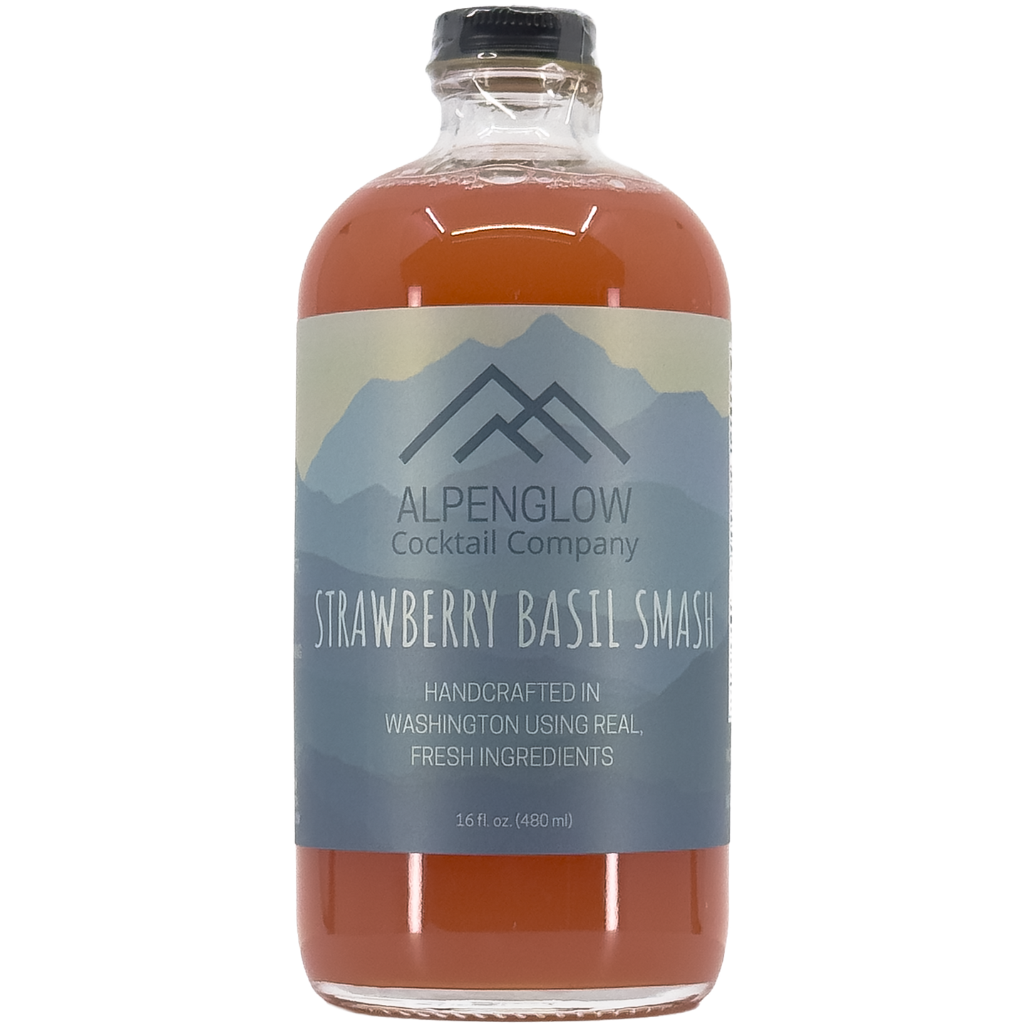 Alpenglow Cocktail Company Strawberry Basil Smash Syrup, Washington