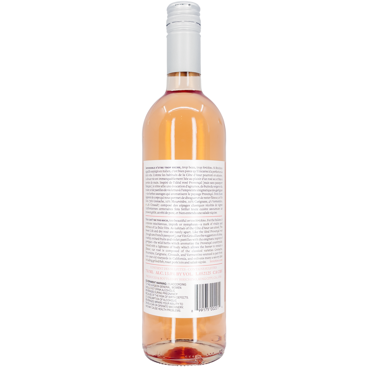 Birichino 'Vin Gris' Rose, California
