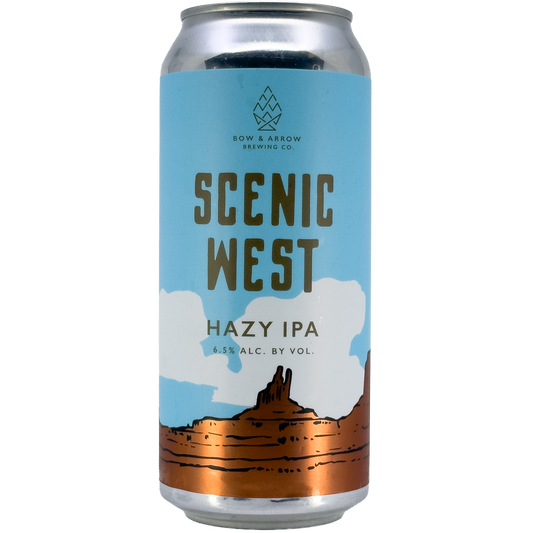 Bow & Arrow Brewing 'Scenic West' Hazy IPA Beer, New Mexico