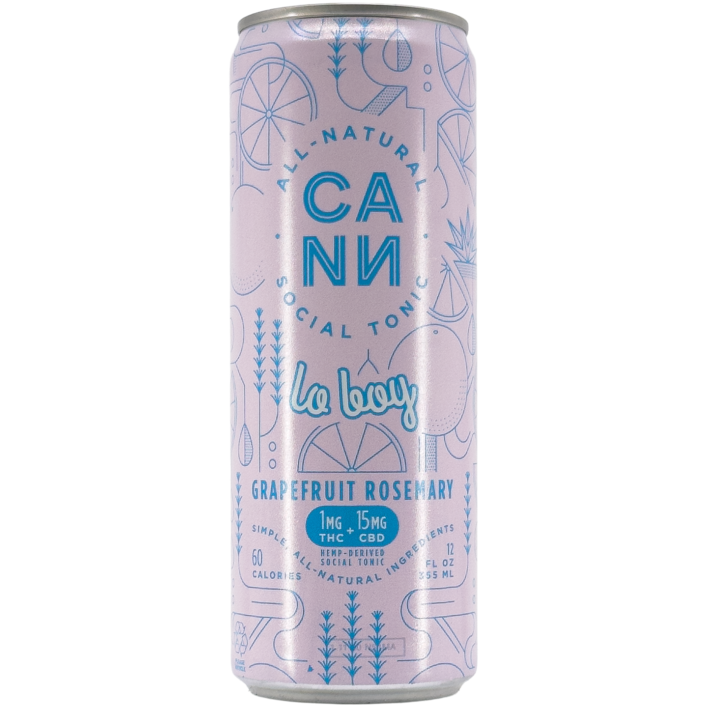 CANN 'Lo Boy' Grapefruit Rosemary Cannabis Social Tonic, California