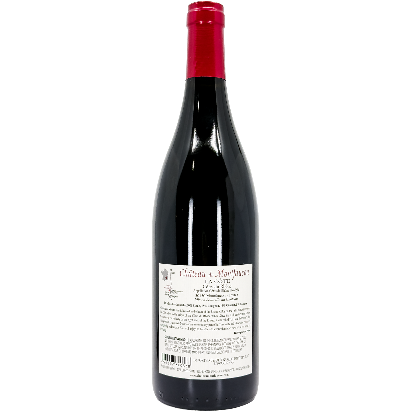 Chateau de Montfaucon 'La Cote' Cotes du Rhone, Rhone, France