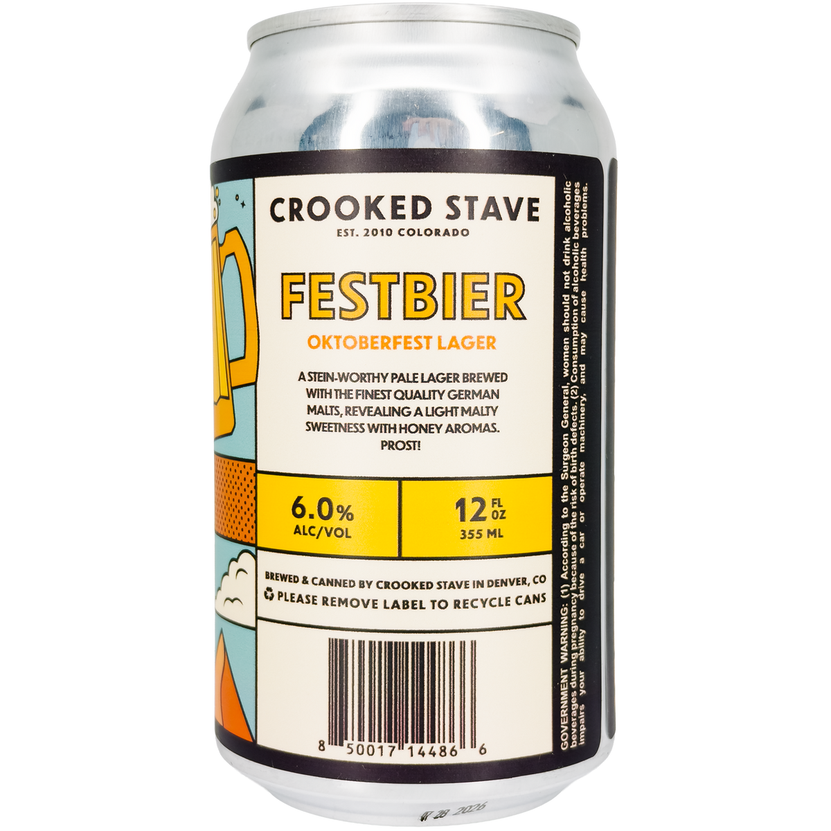 Crooked Stave Artisans 'Festbier' Lager Beer, Colorado