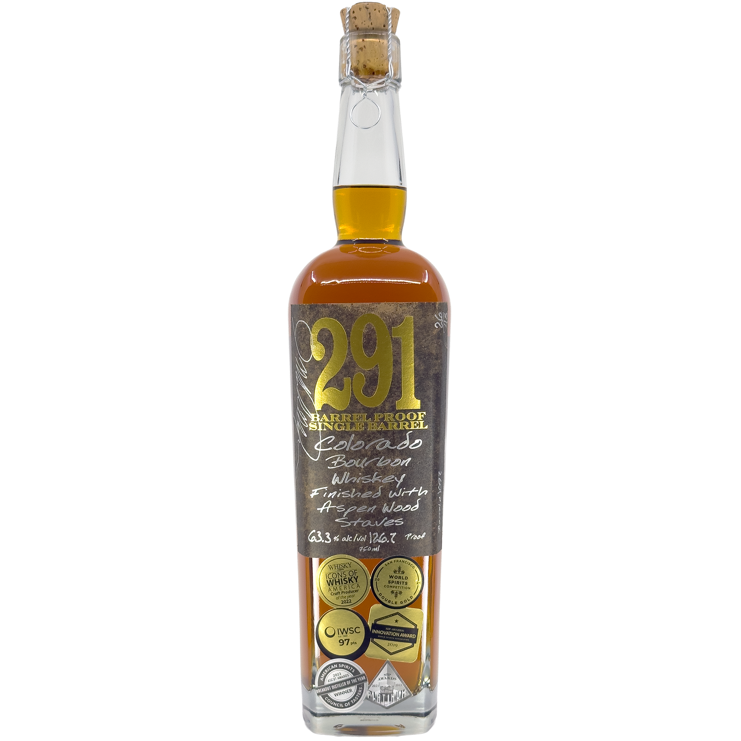 Distillery 291 Barrel Proof Colorado Bourbon Whiskey, Colorado