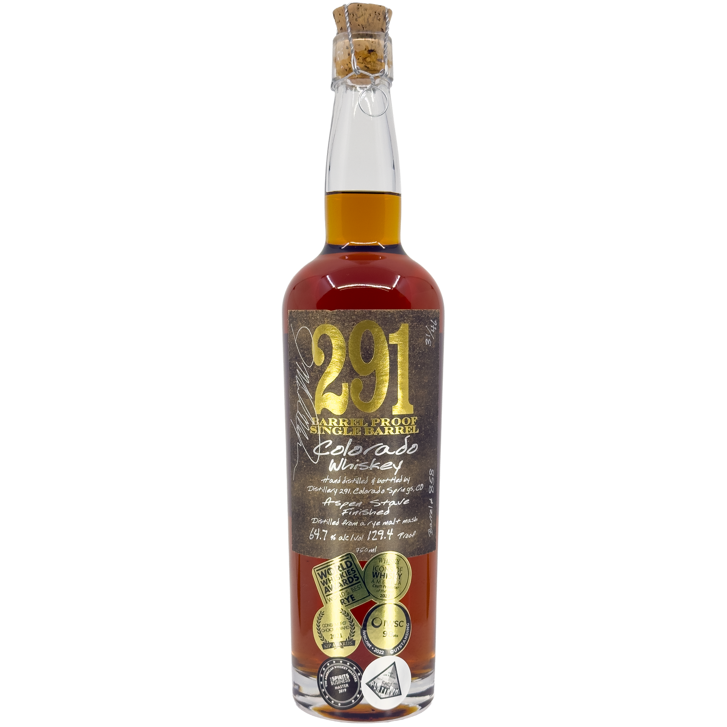 Distillery 291 Barrel Proof Colorado Whiskey, Colorado