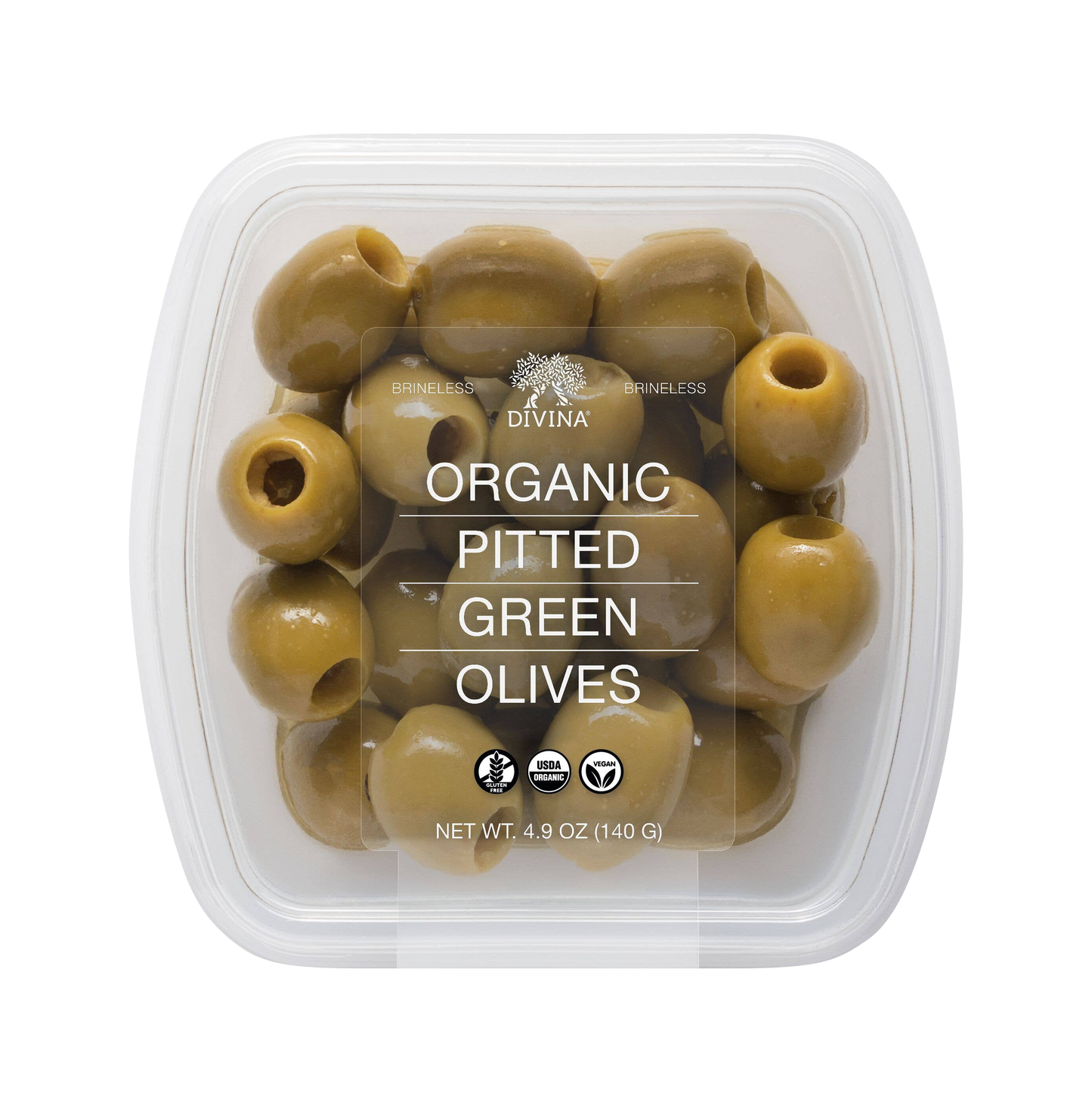 Divina Organic Pitted Green Olives