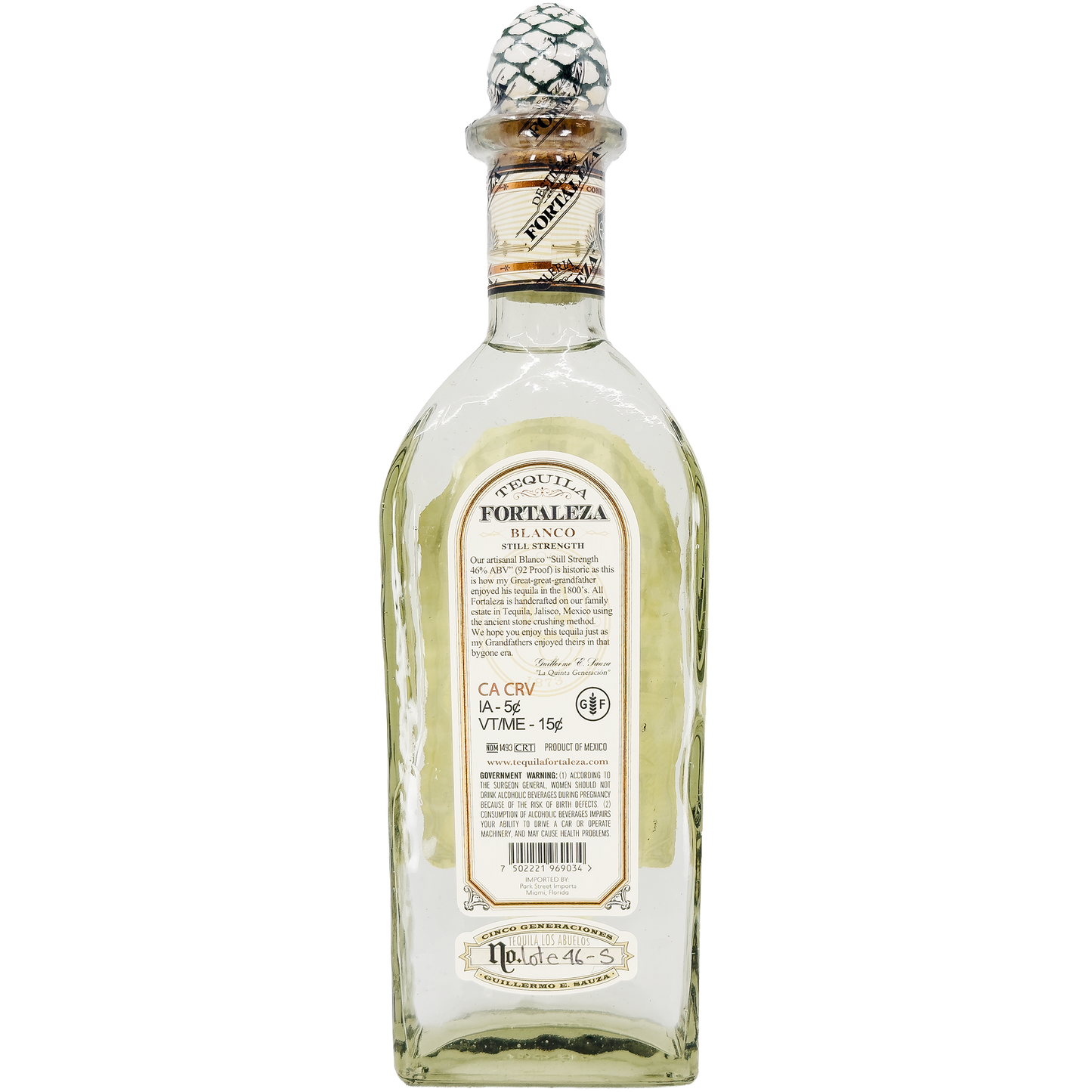 Fortaleza - Los Abuelos Tequila 'Still Strength' Blanco, Jalisco, Mexico