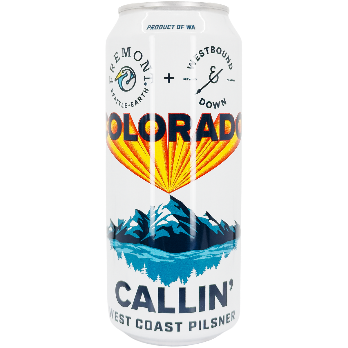 Fremont Brewing X Westbound & Down 'Colorado Callin'' Pilsner Beer, Washington