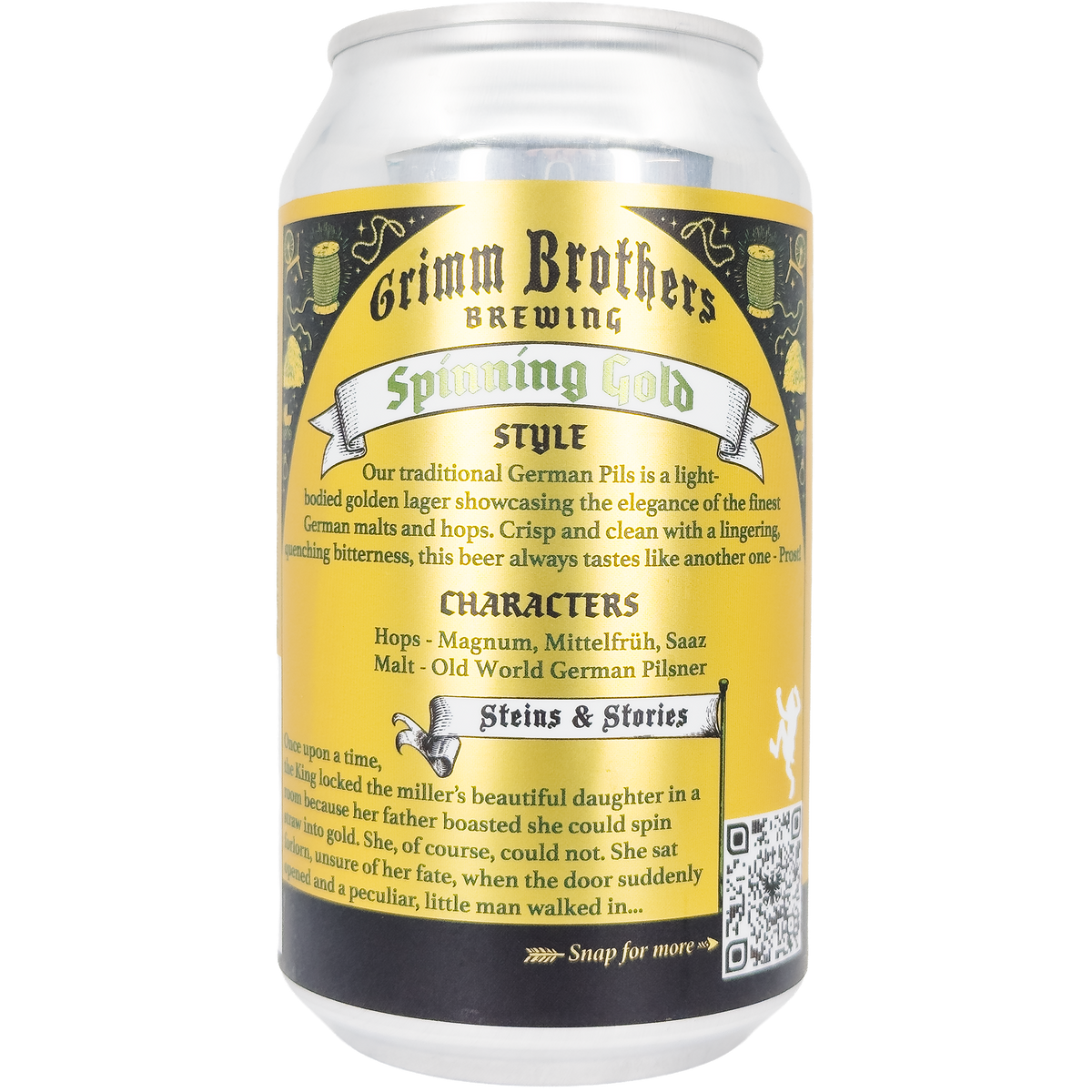 Grimm Brothers Brewing 'Spinning Gold' Pilsner Beer, Colorado