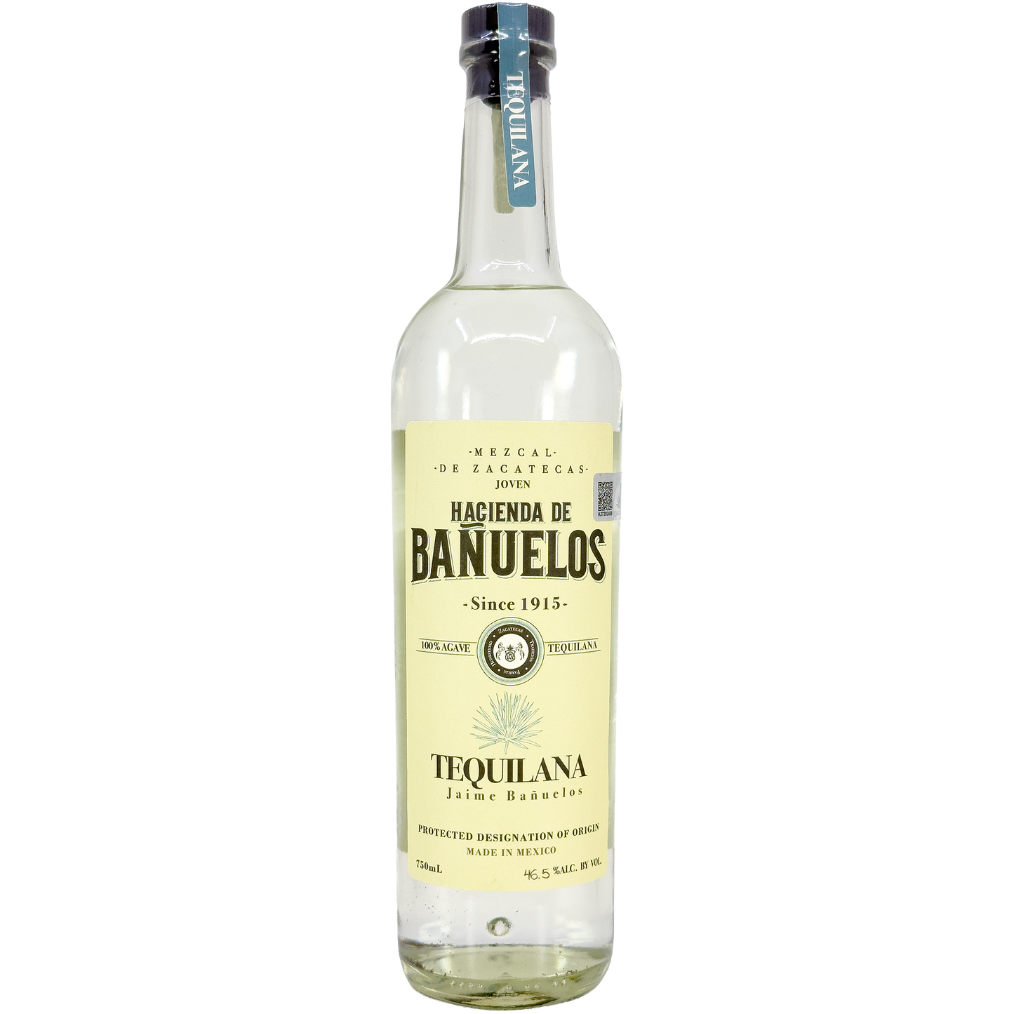 Hacienda de Banuelos 'Tequilana' Mezcal Joven, Zacatecas, Mexico