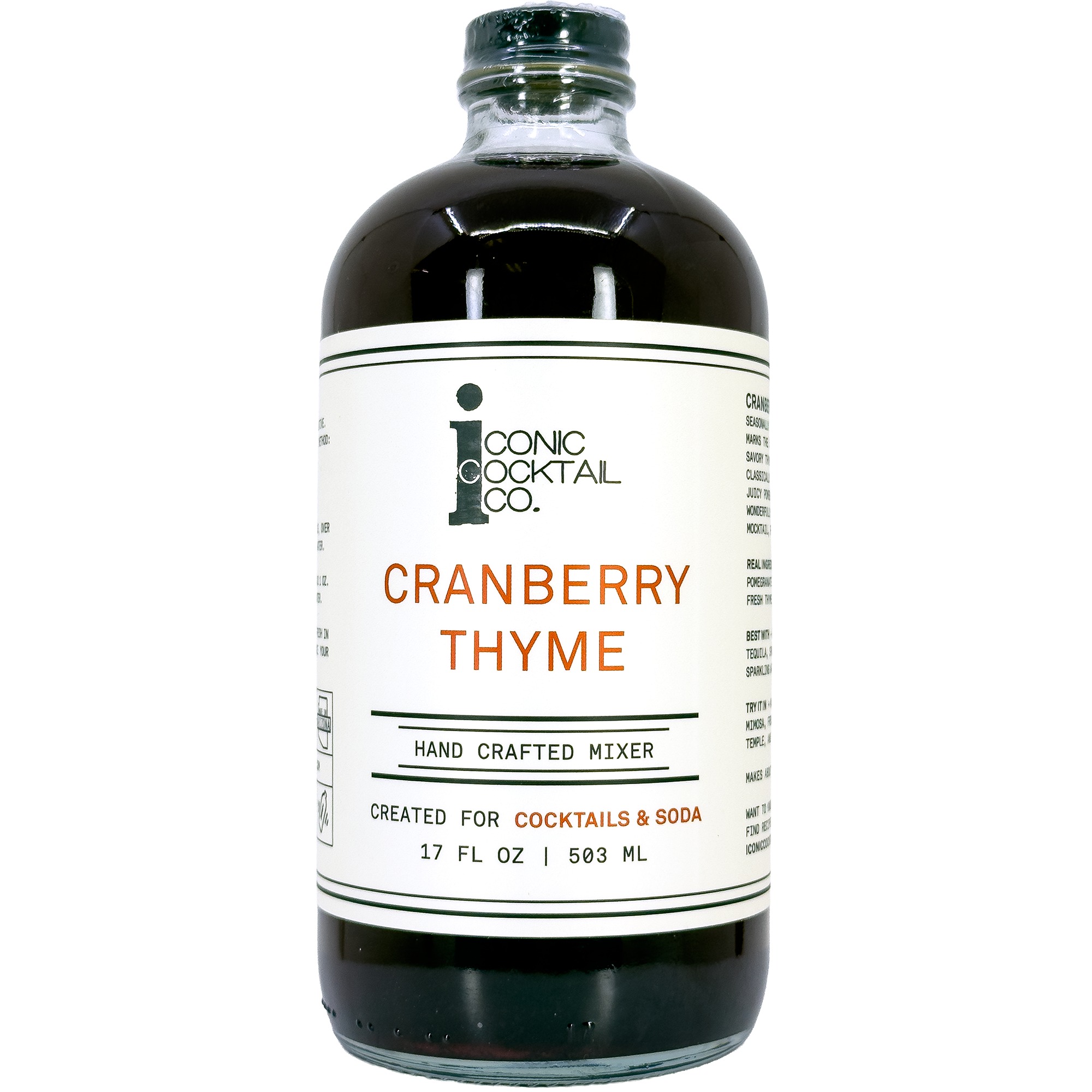 Iconic Cocktail Company Cranberry Thyme Syrup, Arizona – Wine