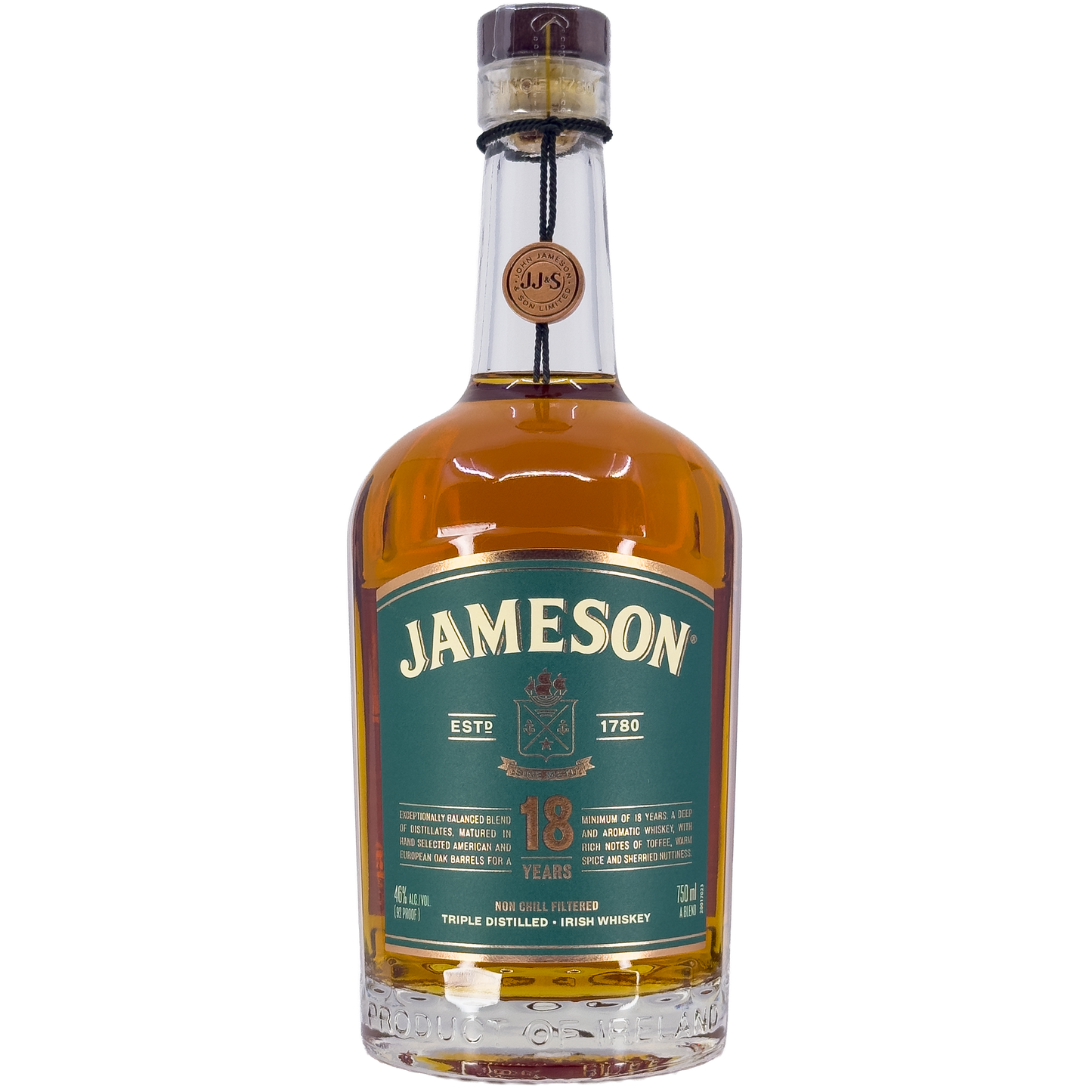 Jameson 18 Year Old Limited Reserve Blended Irish Whiskey, County Cork, Ireland