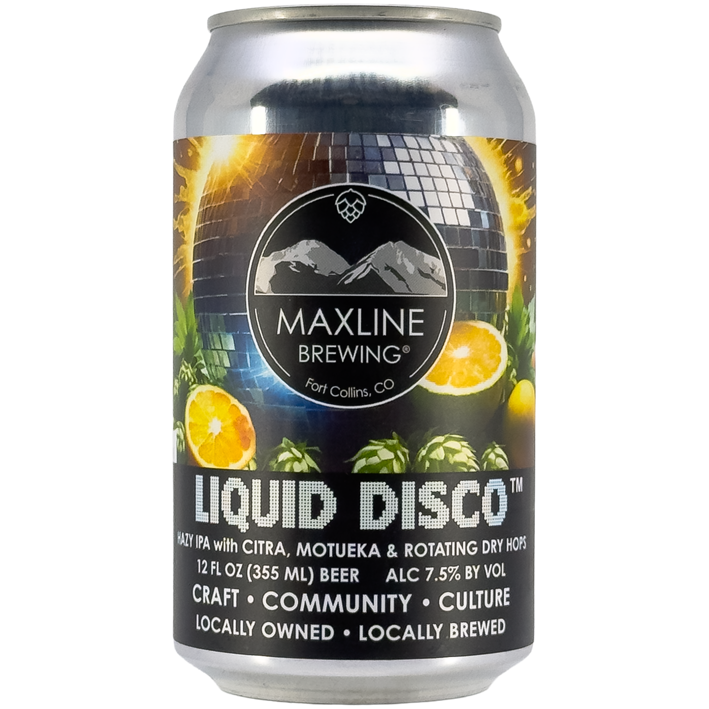Maxline Brewing 'Liquid Disco' Hazy IPA Beer, Colorado