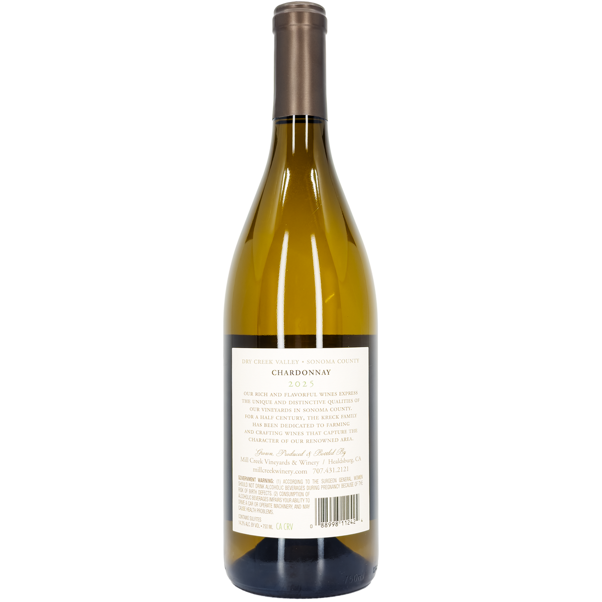 Mill Creek Vineyards & Winery Estate Chardonnay, Dry Creek Valley, California