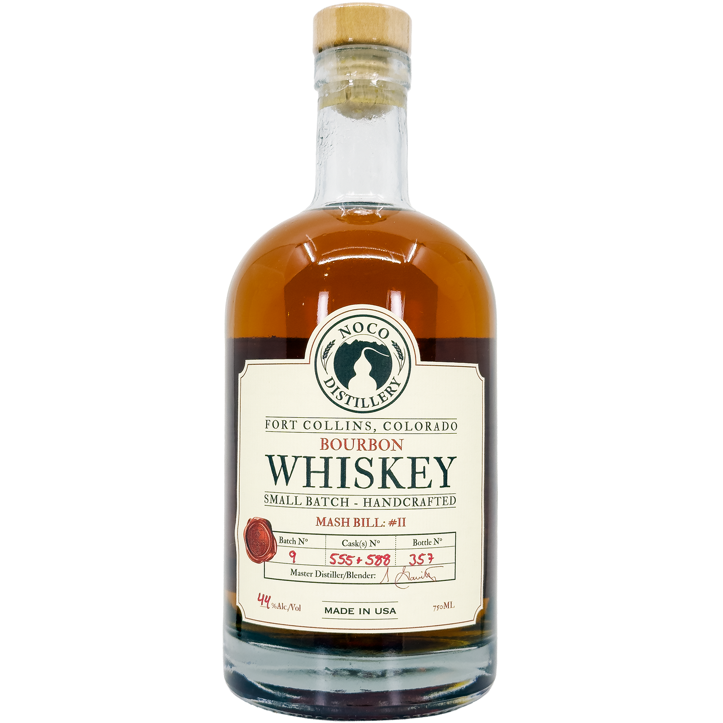 NOCO Distillery Mash Bill II Bourbon Whiskey, Colorado
