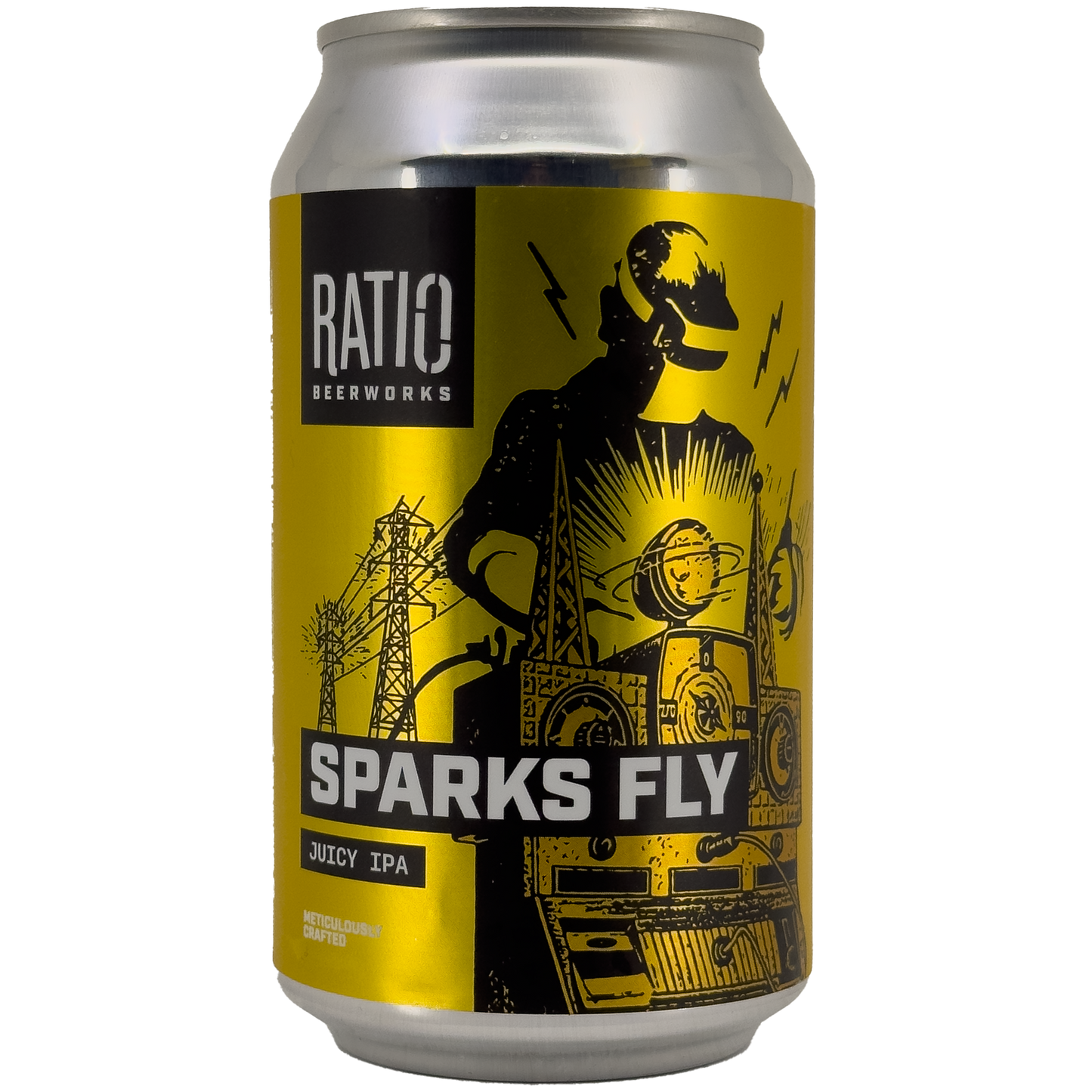 Ratio Beerworks 'Sparks Fly' Juicy IPA Beer, Colorado, USA