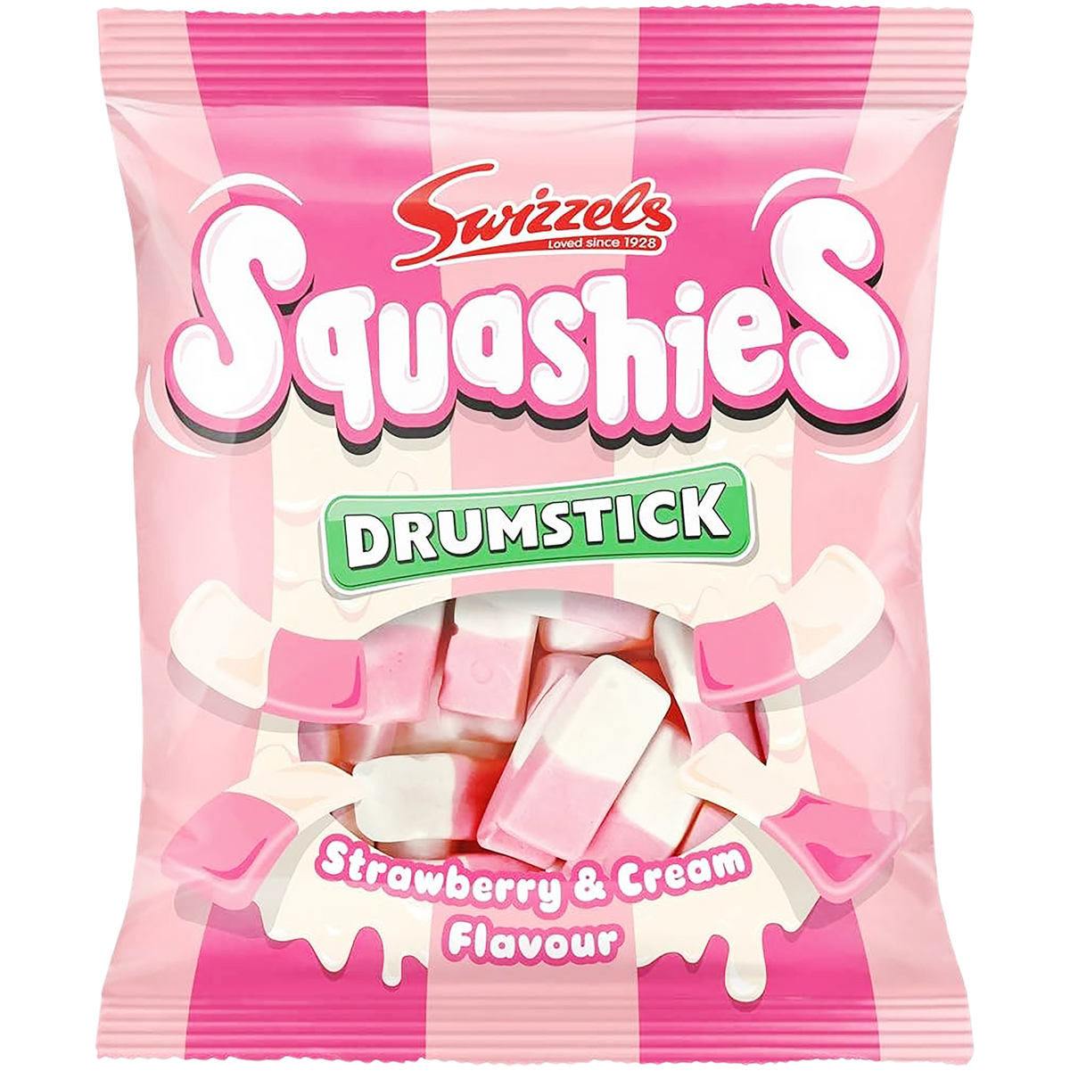 Swizzels Drumstick 'Squashies' Strawberry and Cream Candy, United Kingdom