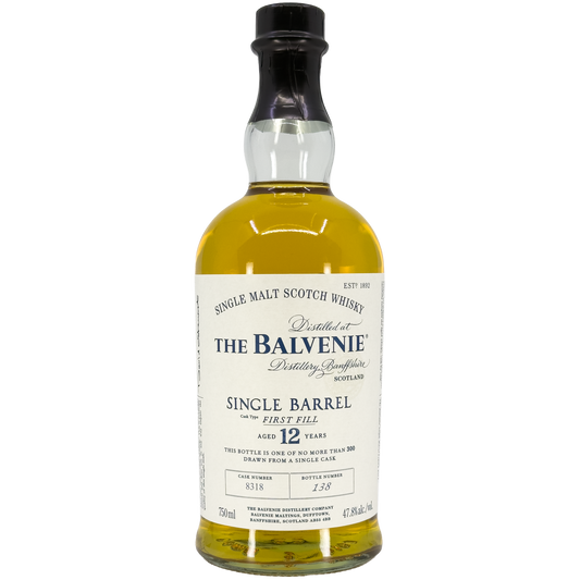 The Balvenie Single Barrel First Fill 12 Year Old Single Malt Scotch Whisky, Speyside, Scotland