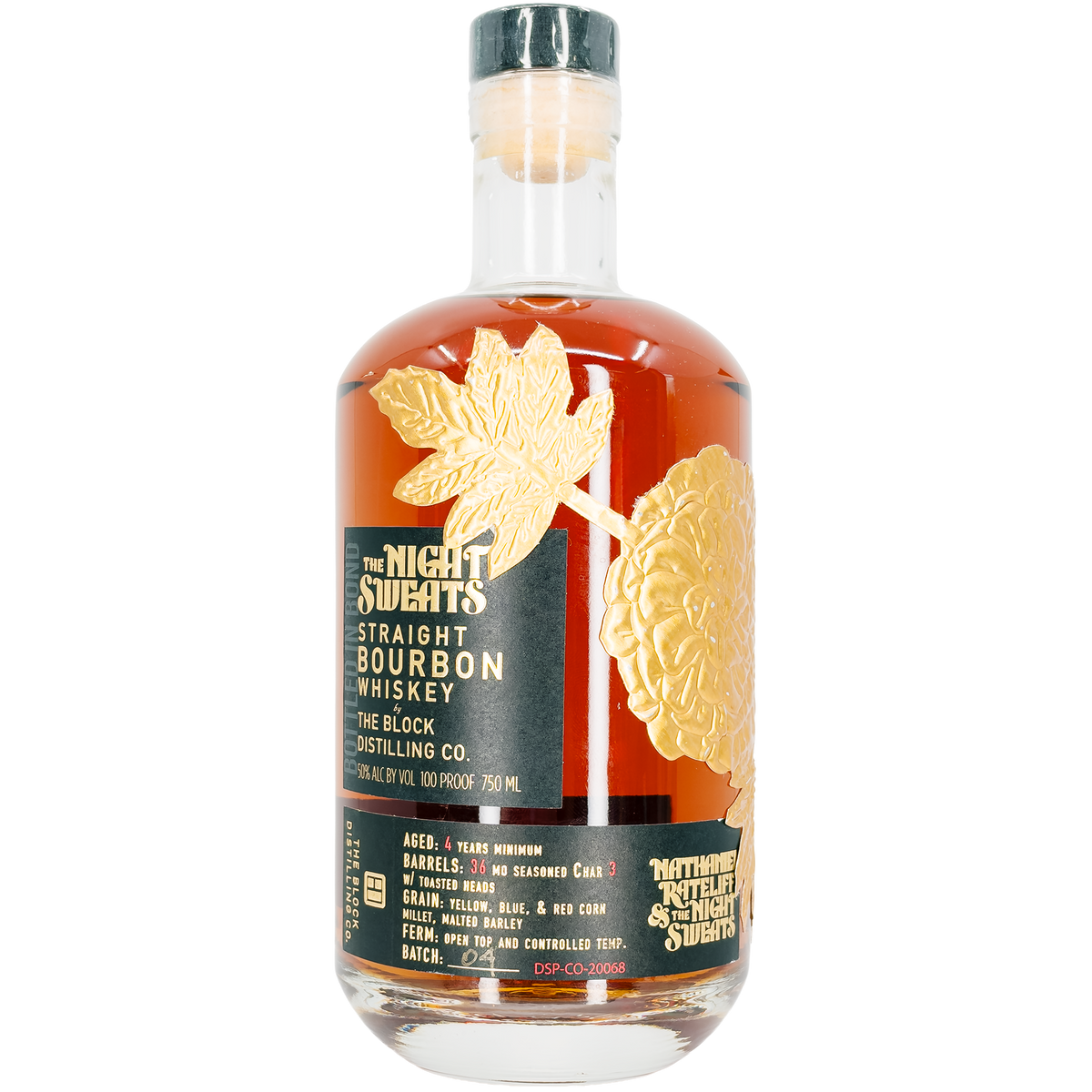 The Block Distilling Co. Bottled-In-Bond The Night Sweats Staright Bourbon Whiskey