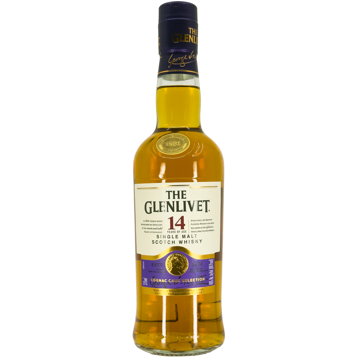 The Glenlivet 'Cognac Cask Selection, 14 Year Single Malt' Scotch Whisky, Scotland