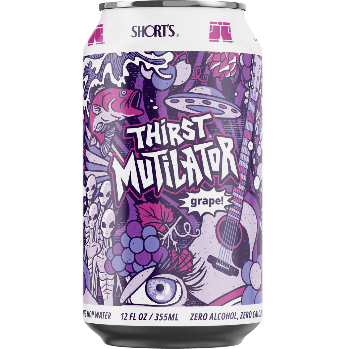 Short's Brew 'Thirst Mutilator' Grape Sparkling Hop Water, Michigan, USA