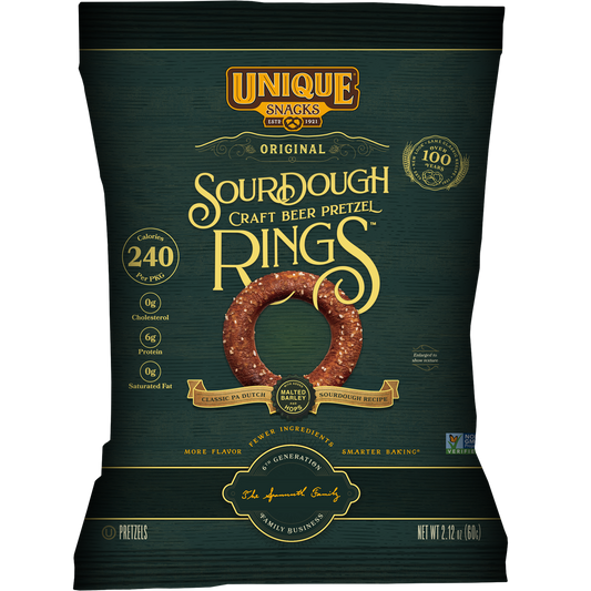 Unique Snacks Sourdough Craft Beer Pretzel Rings