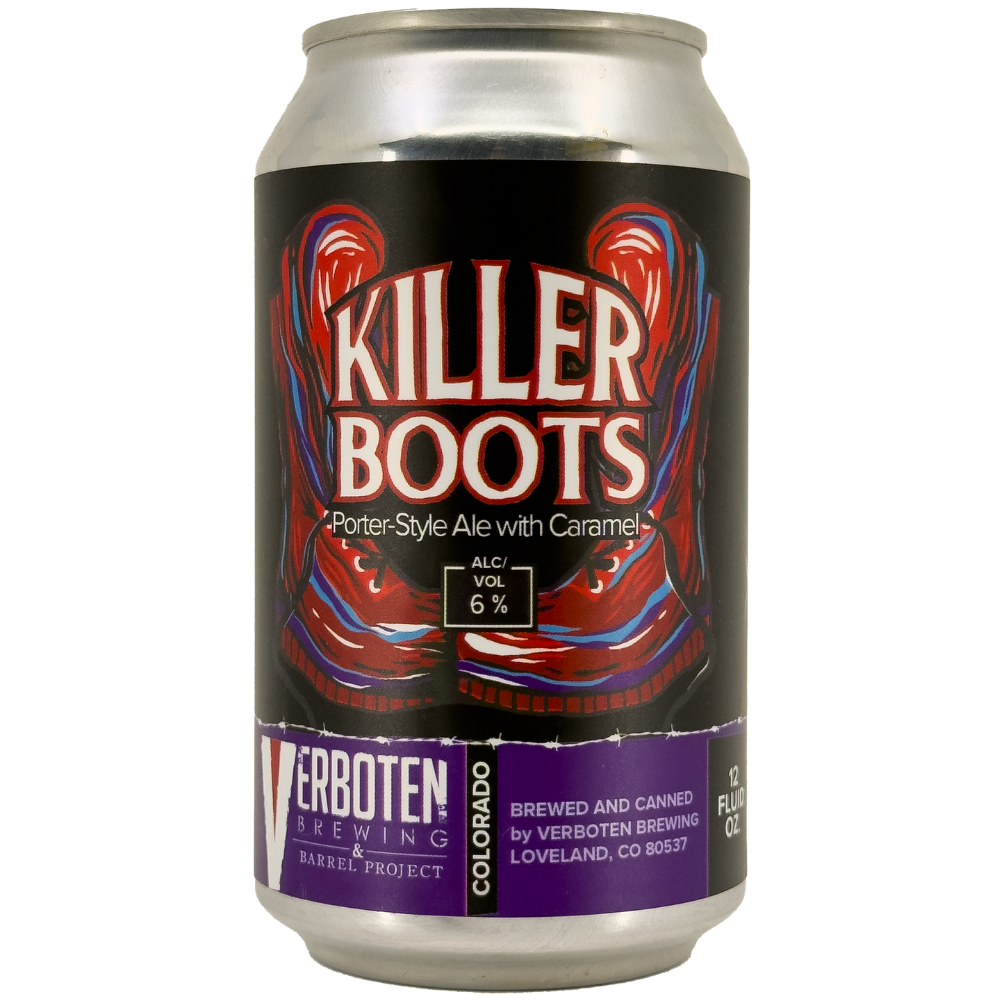 Verboten Brewing 'Killer Boots' Caramel Porter Beer, Colorado, USA