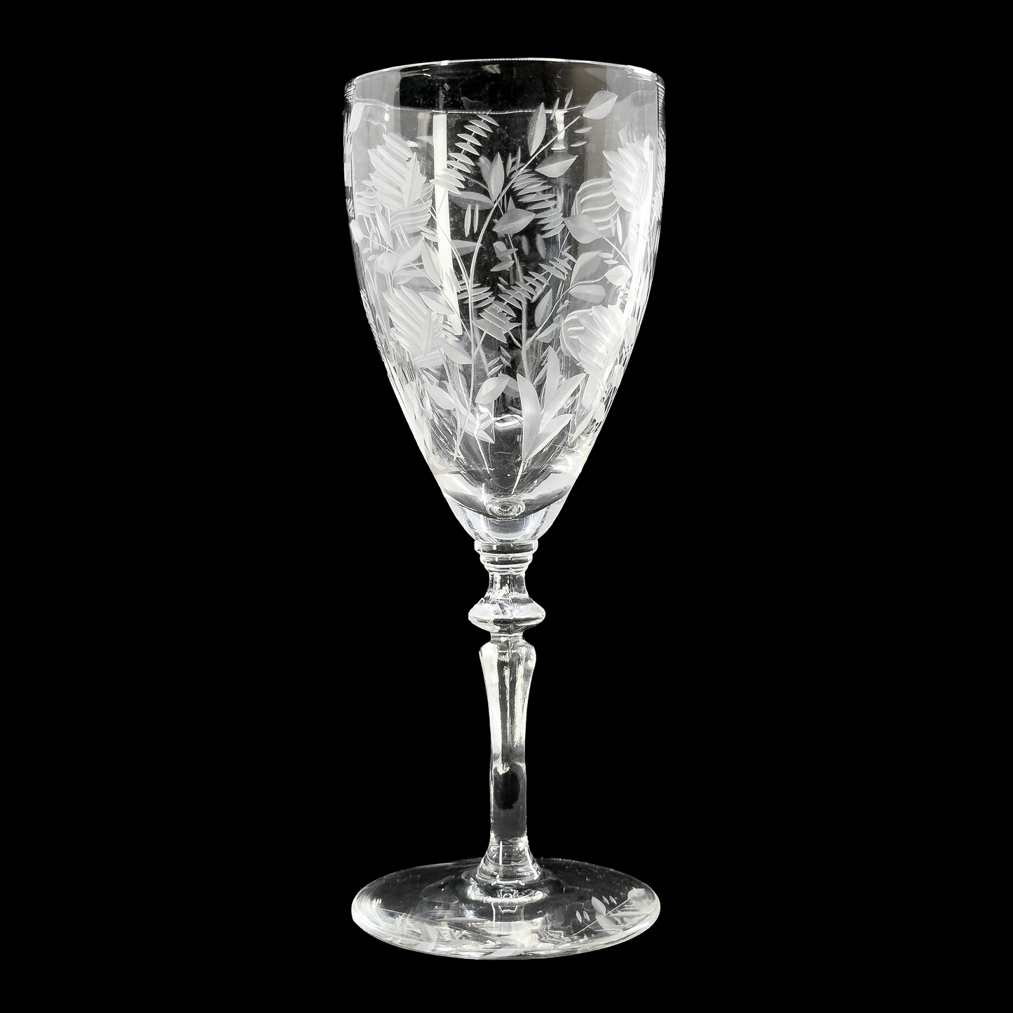 Vintage Etched Water Goblet Pattern 2011-3 by Rock Sharpe