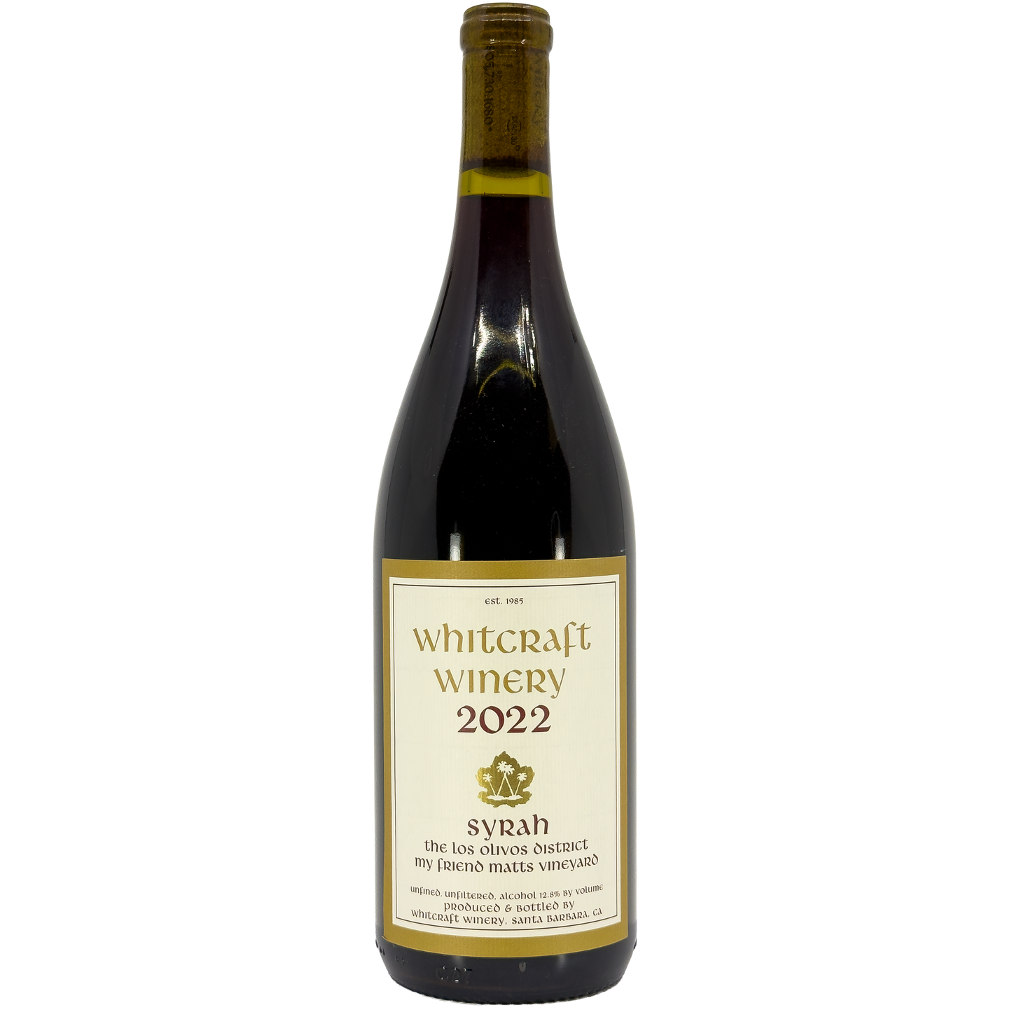 Whitcraft Winery 'My Friend Matt's Vineyard aka Clover Creek' Syrah, Santa Ynez Valley, California