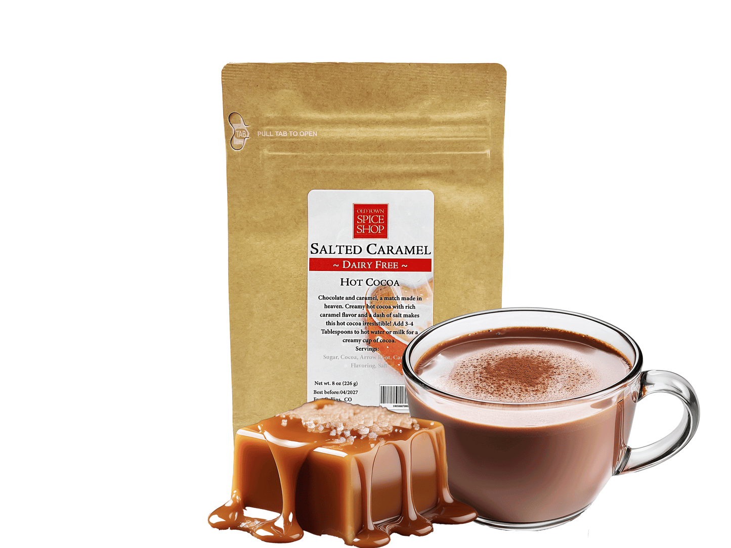 Old Town Spice Shop Dairy-Free Salted Caramel Hot Cocoa, Colorado