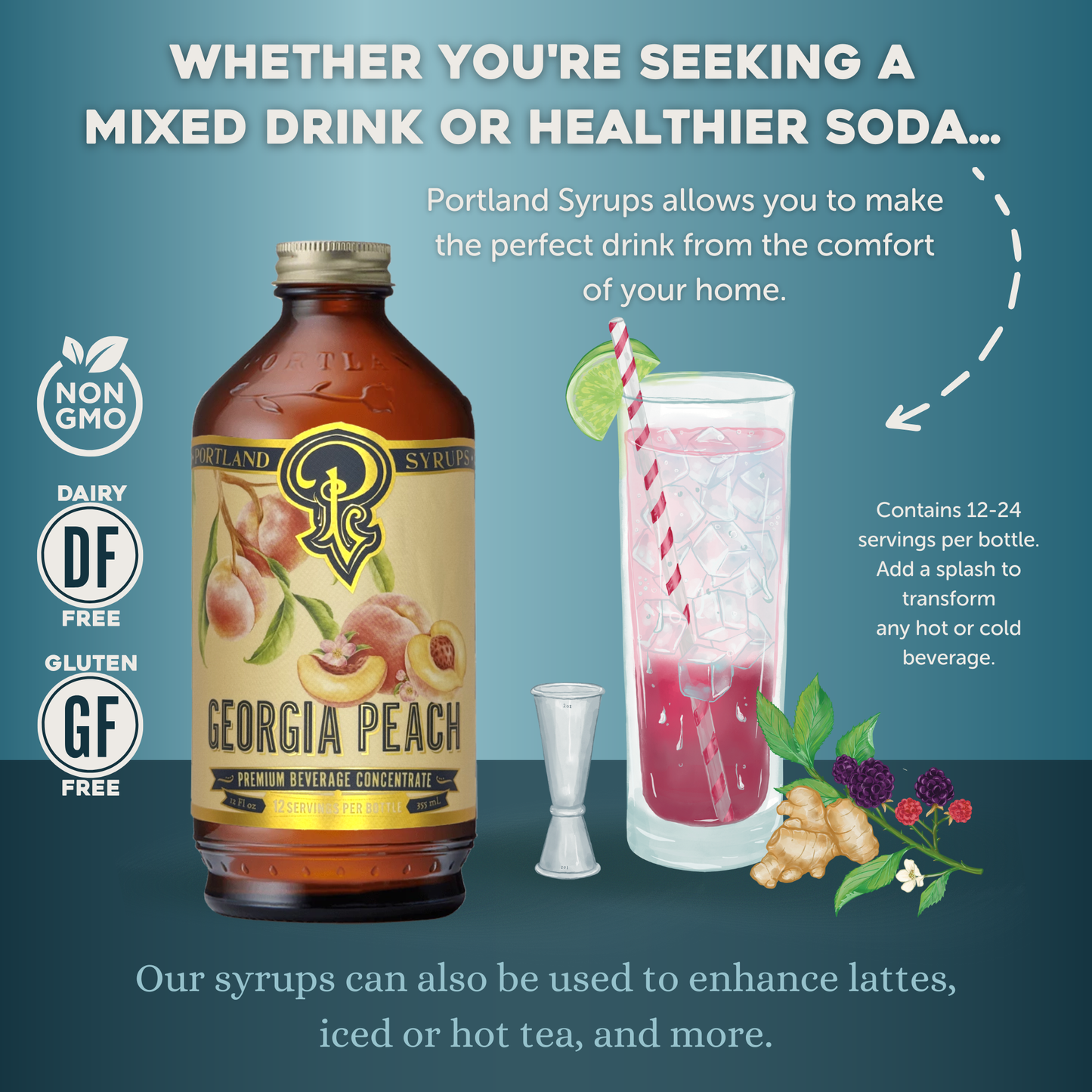 Portland Syrups Georgia Peach Syrup, Oregon