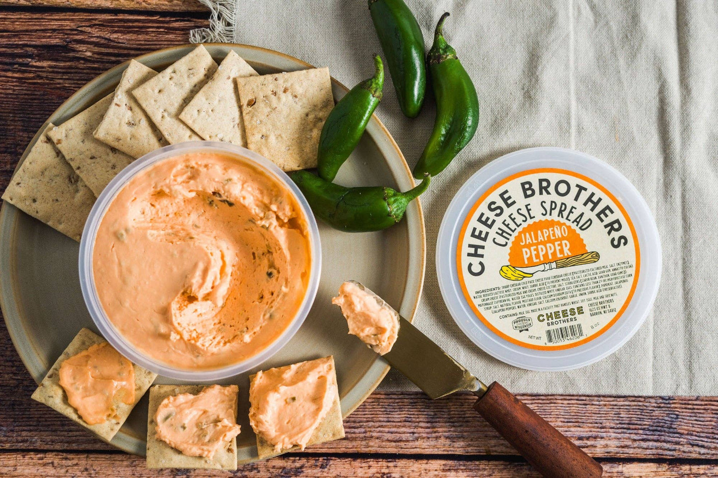 Cheese Brothers Jalapeño Pepper Cheese Spread, Wisconsin